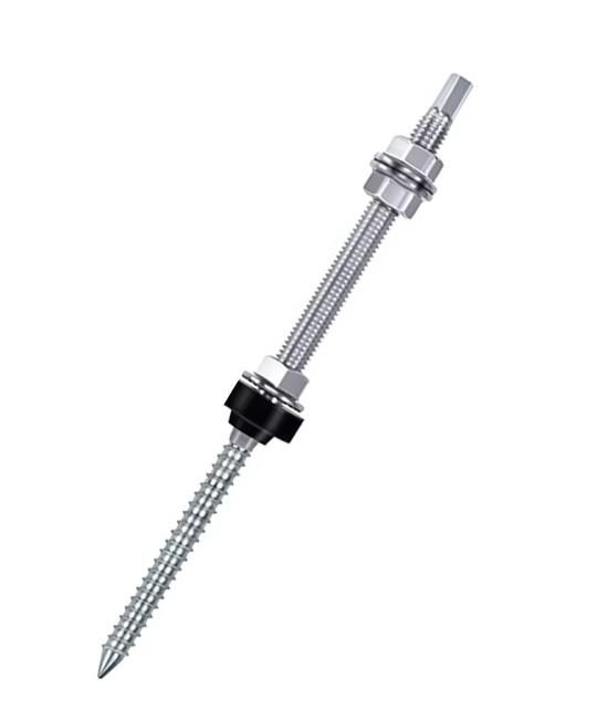 Гвинт-шуруп М10×200 для кріплення сонячних панелей (оцинкований)